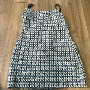 Le Lis Triangle Geo Tweed Mini Dress